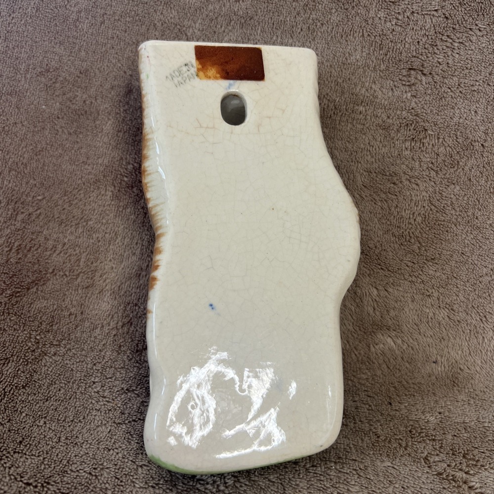 Vintage Ceramic Peacock Wall Pocket Vase 6" Made‎ in Japan Early MCM - Picture 3 of 6